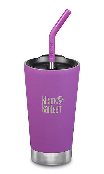 Klean Kanteen Thermobecher mit Deckel und Trinkhalm 473 ml Farbe:lila (berry bright)