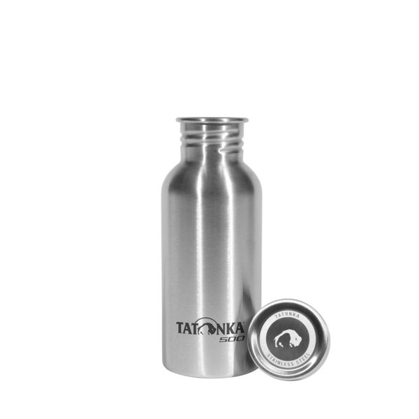 Tatonka Steel Bottle Premium 500 ml mit Edelstahlverschluss ohne Lackierung